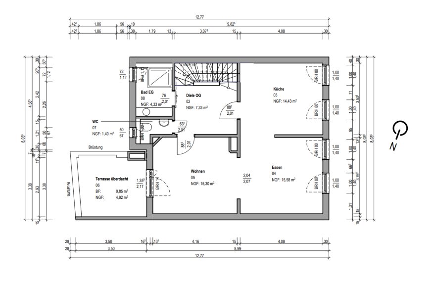 Grundriss 1.OG (Wohnen)