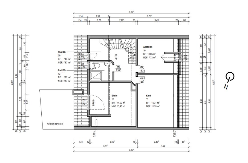 Grundriss DG (Wohnen)